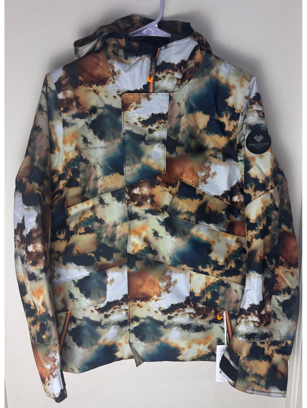 Obermeyer Gage Teen Boys Medium Ski Jacket Amber Cloud NWT Waterproof